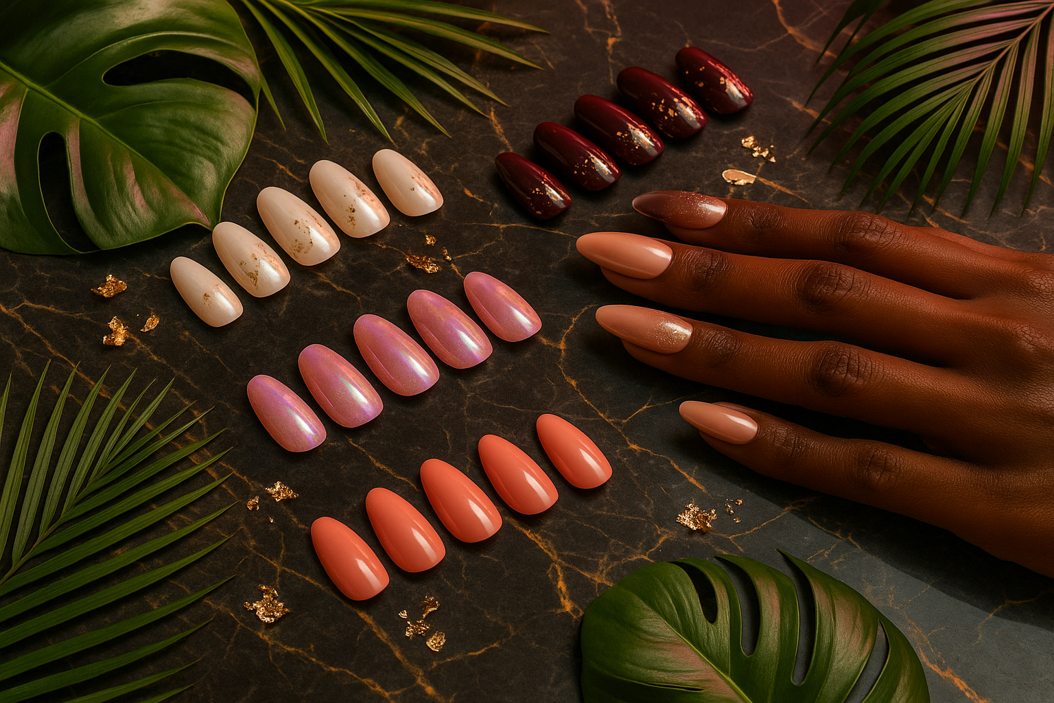 Press-On Nails Collection Flatlay